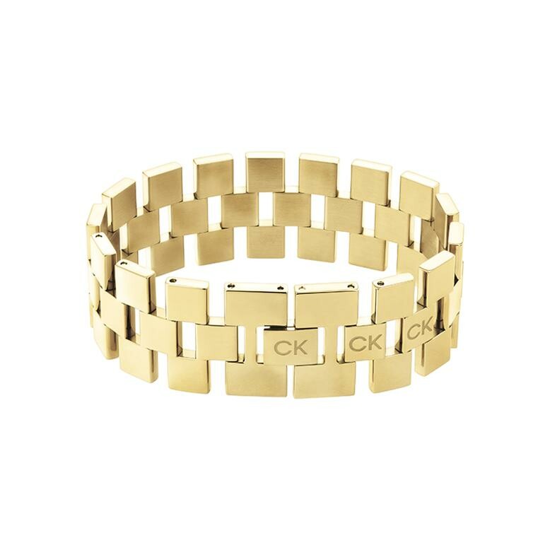 Bracelet Calvin Klein Sculptural en métal doré