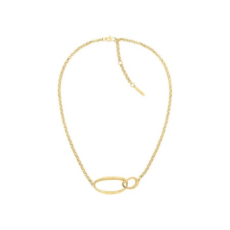 Collier Calvin Klein Sculptural Playful Organic Shapes en métal doré