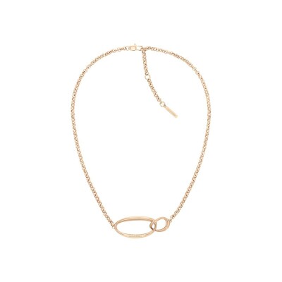 Collier Calvin Klein Sculptural Playful Organic Shapes en métal doré rose