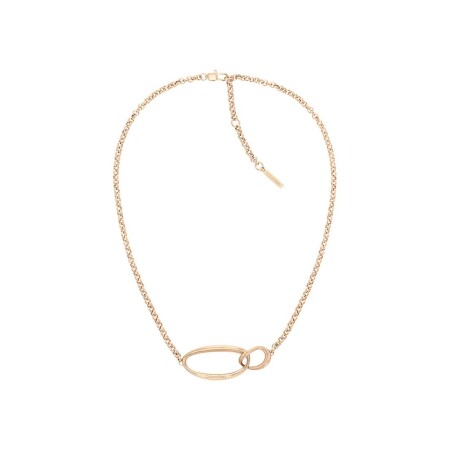 Collier Calvin Klein Sculptural Playful Organic Shapes en métal doré rose