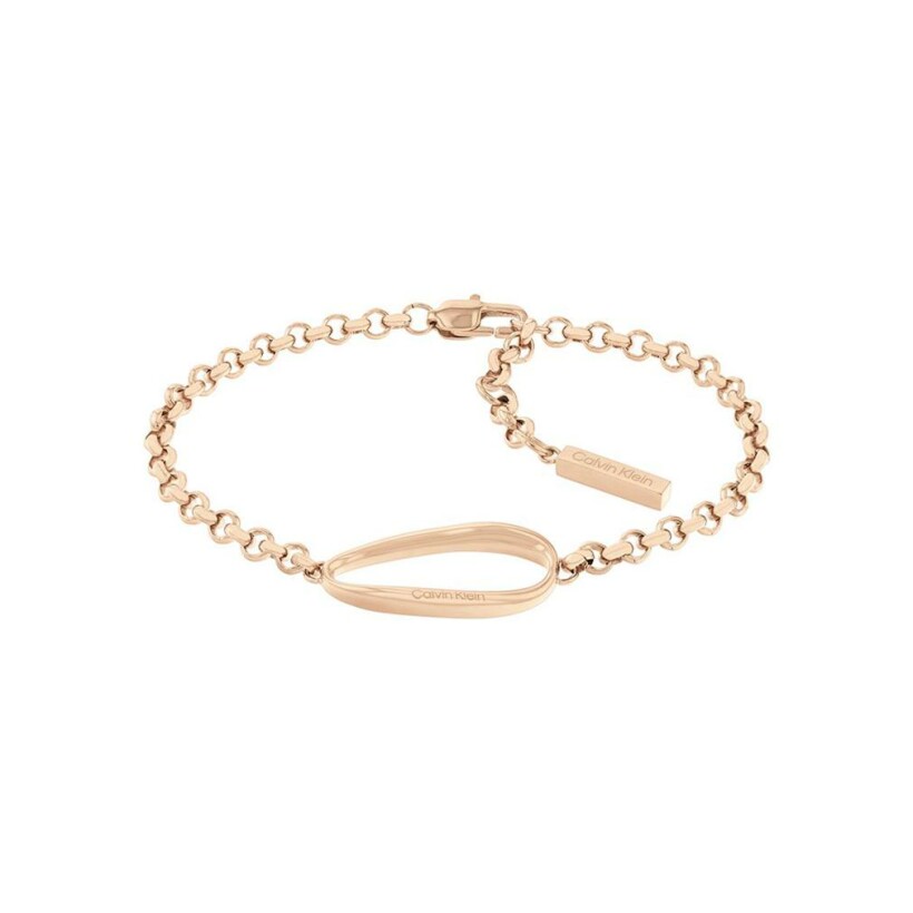 Bracelet Calvin Klein Sculptural Playful Organic Shapes en métal doré rose