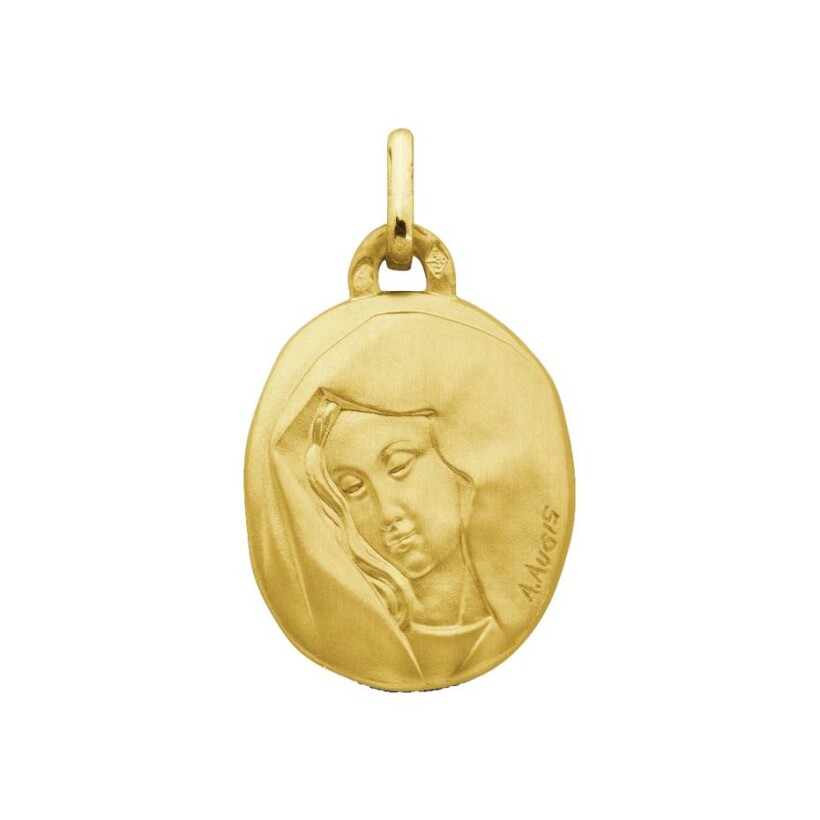Médaille Augis Vierge en Voile en or jaune