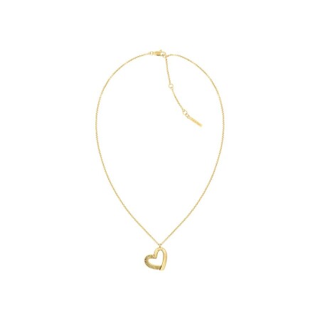 Collier Calvin Klein Défiant Minimalist Hearts en métal doré