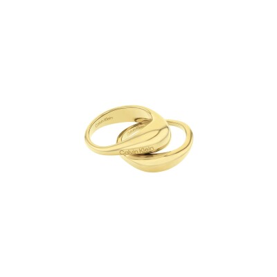 Bague Calvin Klein Sculptural en acier doré