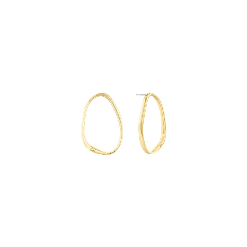 Boucles d'oreilles Calvin Klein Sculptural en acier doré