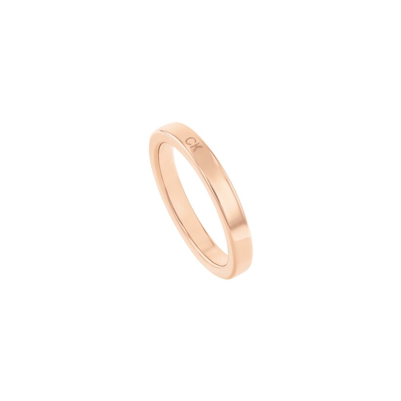 Bague Calvin Klein Timeless en acier, métal doré et métal doré rose