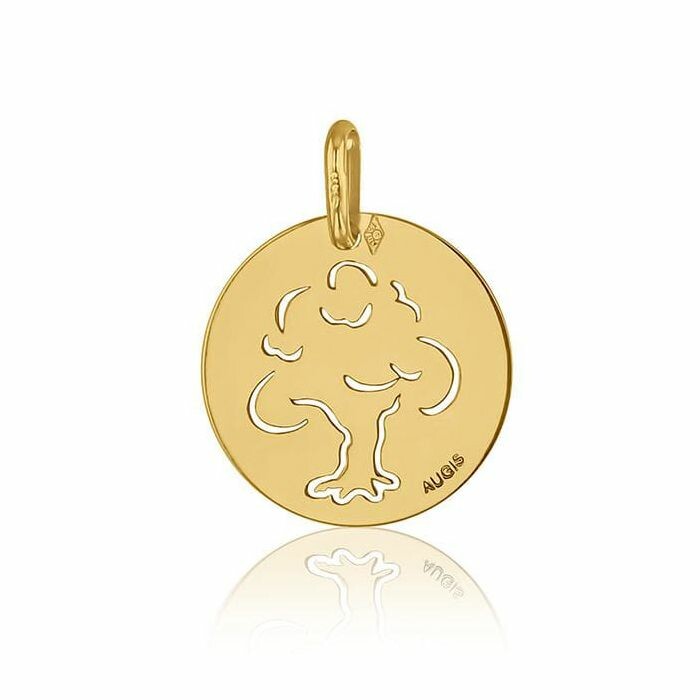 Médaille de baptême Augis en or jaune Arbre de vie