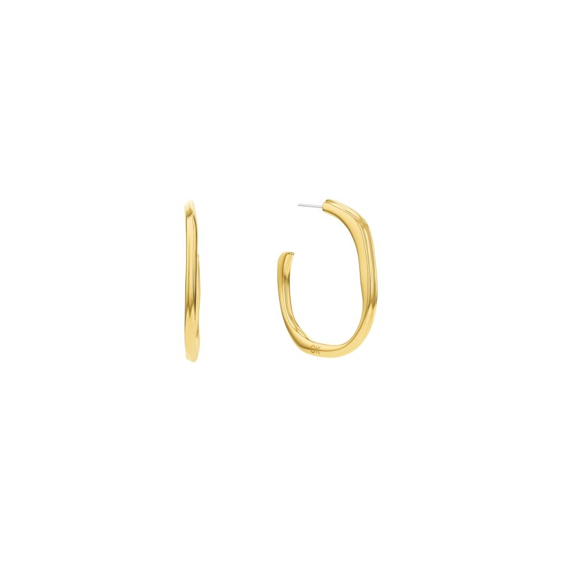 Boucles d'oreilles Calvin Klein Sculptural en métal doré