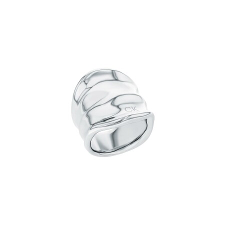 Bague Calvin Klein Sculptural en acier, taille 56