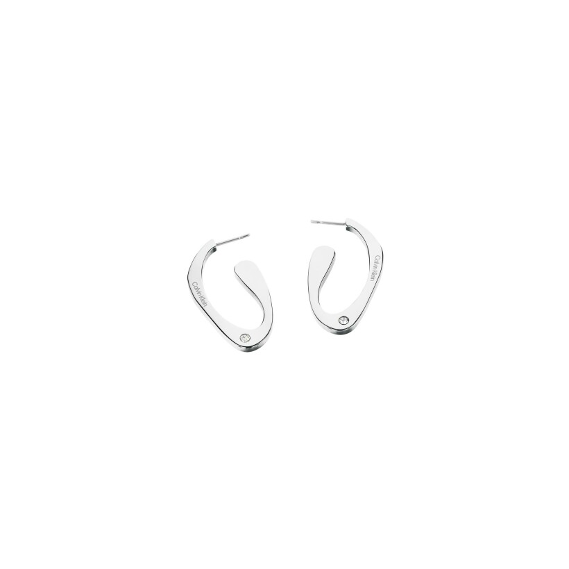 Boucles d'oreilles Calvin Klein Sculptural en acier