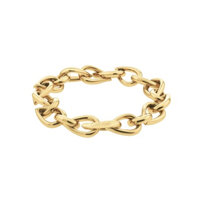 Bracelet Calvin Klein Sculptured Drops en acier PVD plaqué or