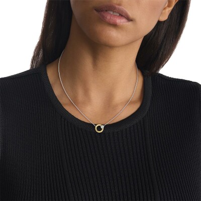 Collier Calvin Klein Duality  en acier PVD plaqué or