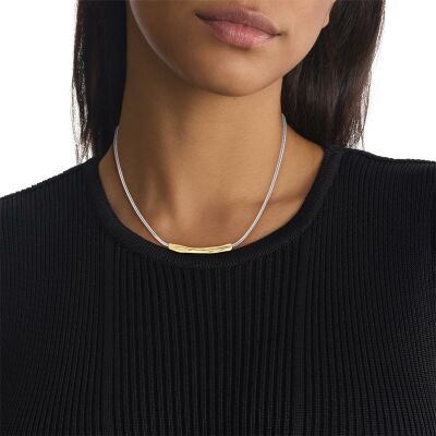 Collier Calvin Klein Gradient Waves en acier PVD plaqué or