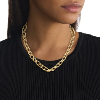 Collier Calvin Klein Sculptured Drops en acier PVD plaqué or