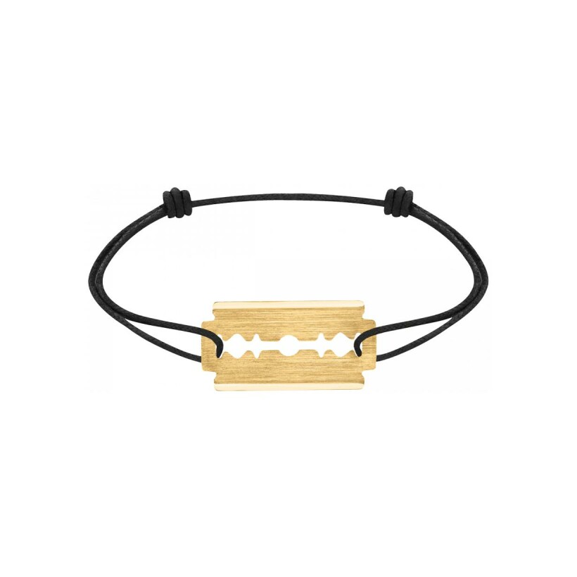 Bracelet sur cordon dinh van Lame de Rasoir moyen modèle en or jaune