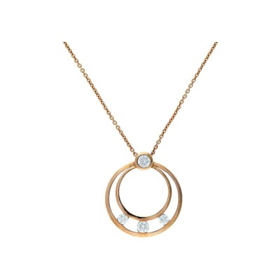 Veron Roques Espace necklace, rose gold and diamonds