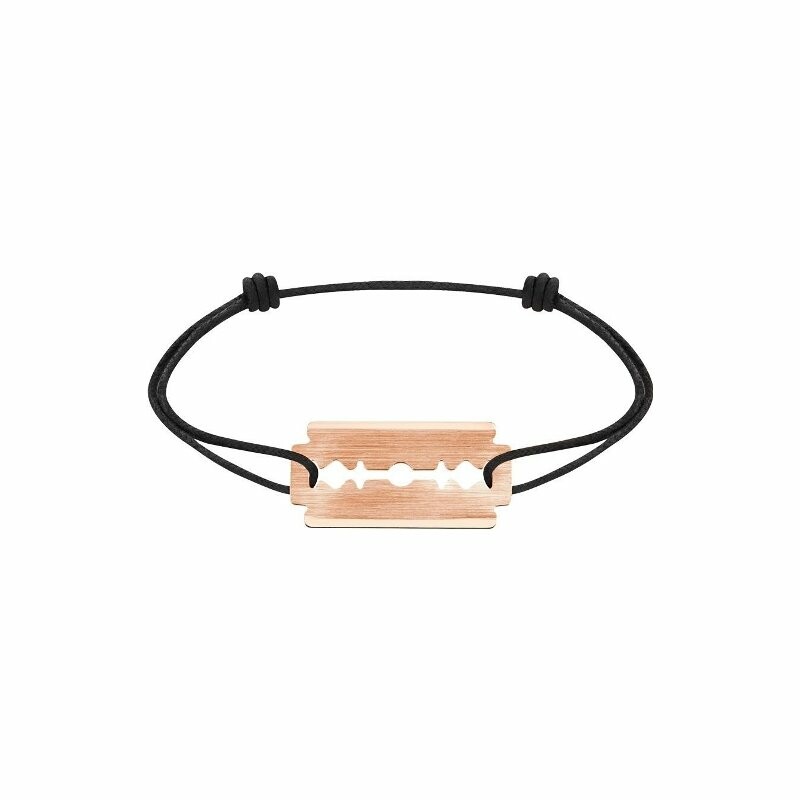 Bracelet sur cordon dinh van Lame de Rasoir petit modèle  en or rose