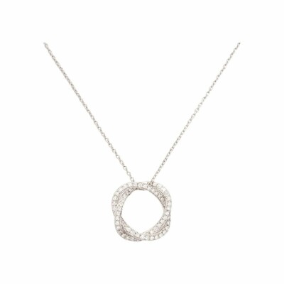 Collier Poiray Tresse en or blanc et diamants, petit modèle