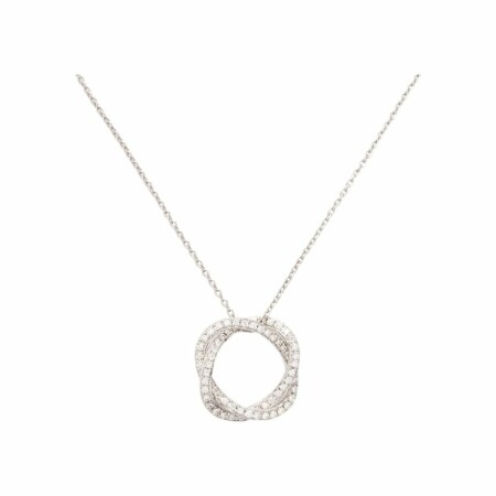 Collier Poiray Tresse en or blanc et diamants, petit modèle