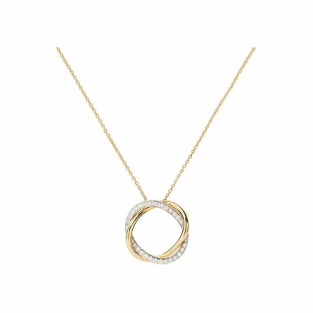 Collier Poiray Tresse en or jaune, or blanc et diamants