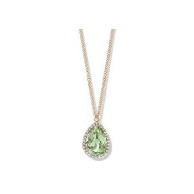 Veron Roques necklace, rose gold, prasiolite and diamonds