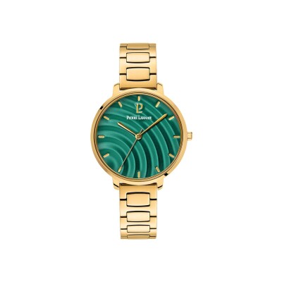 Coffret de montre Pierre Lannier Betty et bracelet en cuir vert 351J562