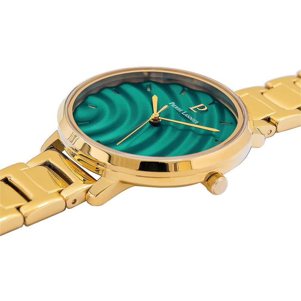 Coffret de montre Pierre Lannier Betty et bracelet en cuir vert 351J562