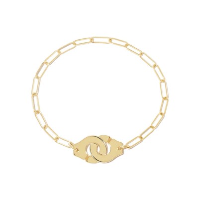 Bracelet Menottes dinh van en or jaune, moyen modèle, taille 18cm