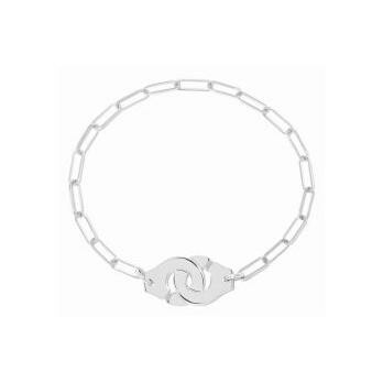 Menottes dinh van bracelet in white gold, medium model, size 21cm