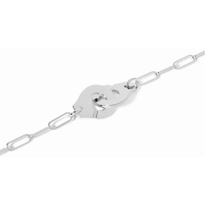 Bracelet Menottes dinh van en or blanc, petit modèle, taille 18cm