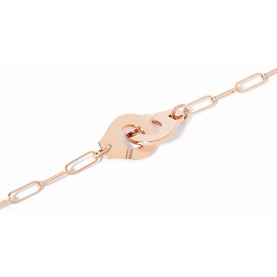 Bracelet Menottes dinh van en or rose, petit modèle, taille 18cm