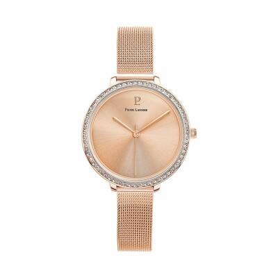 Coffret de Montre Pierre Lannier Couture 356D958 avec un bracelet doré rose