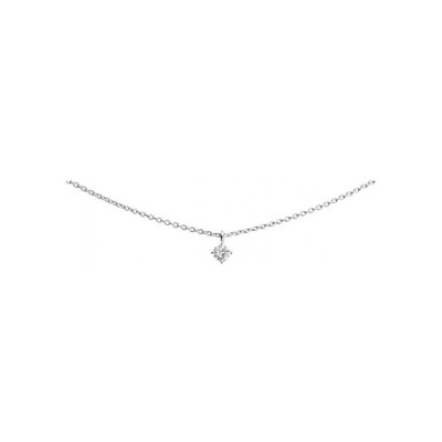 Collier en or blanc et diamant