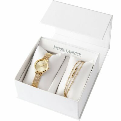 Coffret de Montre Pierre Lannier Nova 357C548 avec un bracelet fin façon tryptique