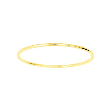 Bracelet jonc fil rond massif en or jaune