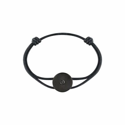 Bracelet dinh van Pi en carbone et diamant noir