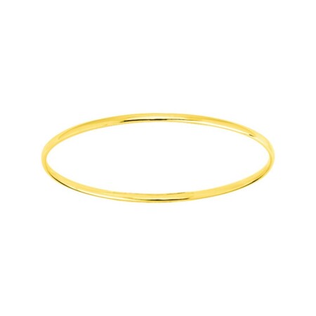 Bracelet jonc en or jaune fil ovale massif