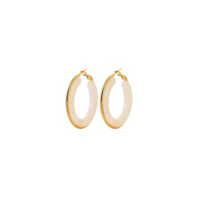 Boucles d'oreilles créoles en acier doré