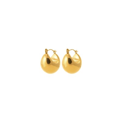 Boucles d'oreilles créoles en acier doré
