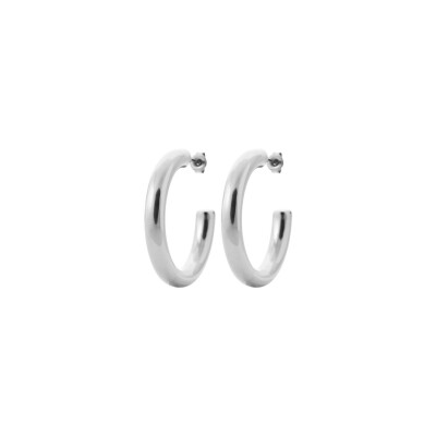 Boucles d'oreilles créoles en acier