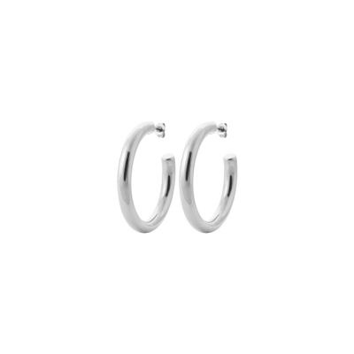 Boucles d'oreilles créoles en acier