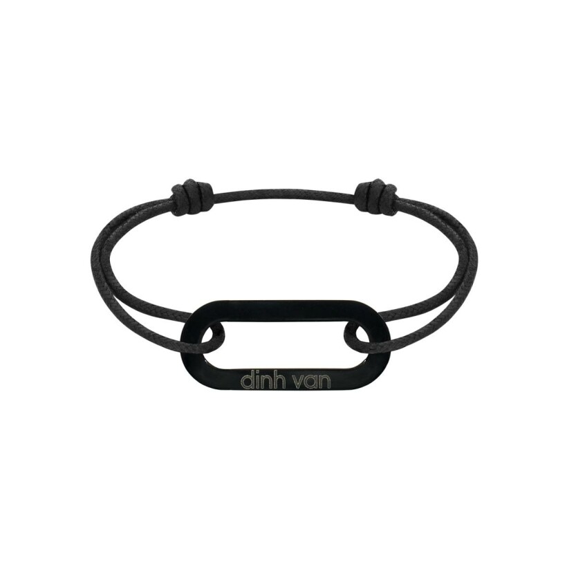 Bracelet sur cordon dinh van Maillon XL en titane noir