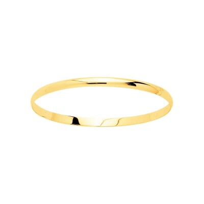 Bracelet demi-jonc plat en or jaune