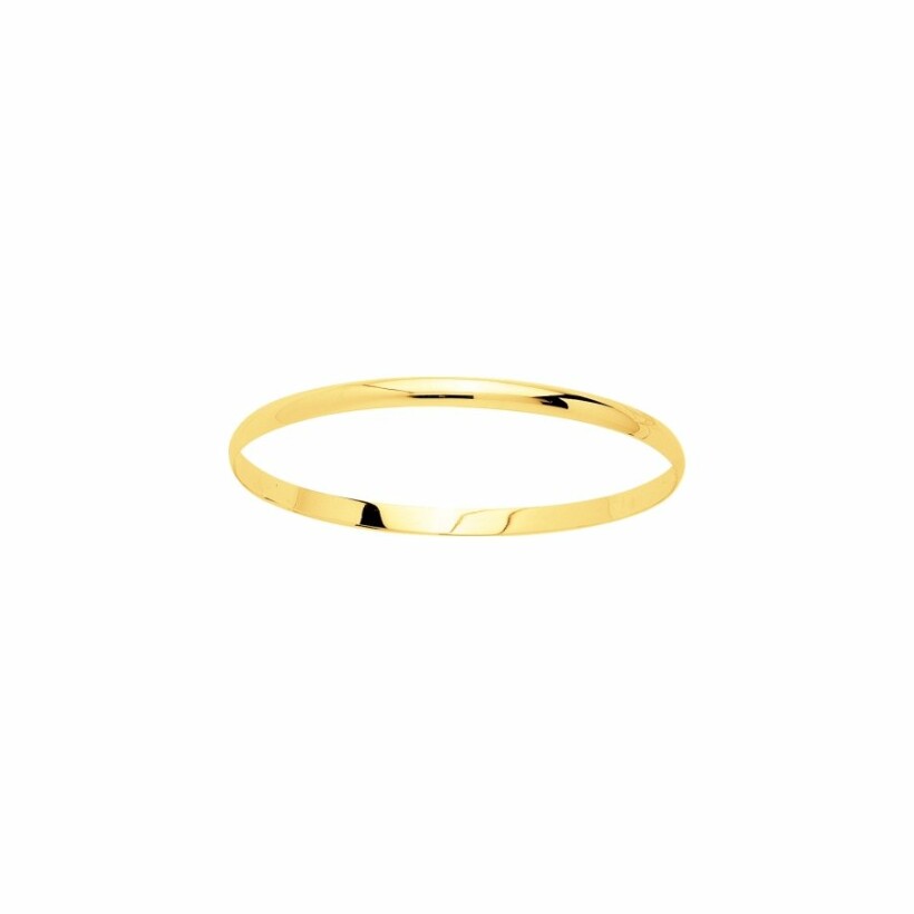 Bracelet demi-jonc plat massif en or jaune