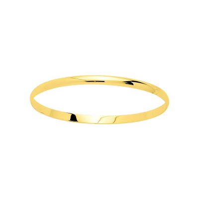 Bracelet demi-jonc plat en or jaune