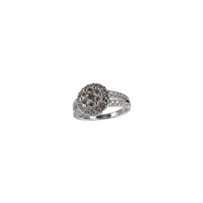 Solitaire en or blanc et diamant