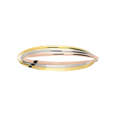 Bracelet Jonc entrelacés en or jaune, or blanc et or rose