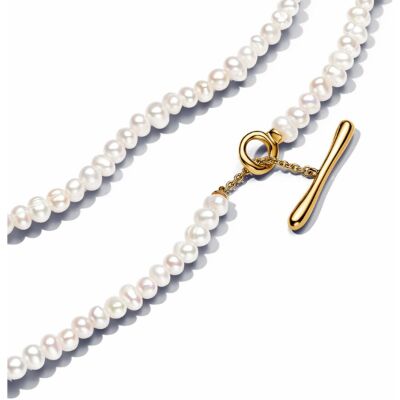 Collier Pandora Fermoir en T en perle, 45 cm