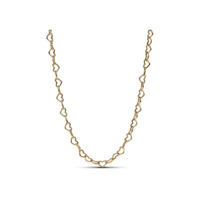 Collier Pandora Cœurs Imbriqués en métal doré, 45 cm