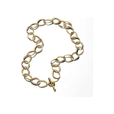 Collier Pandora Link De Forme Organique en métal doré, 45 cm